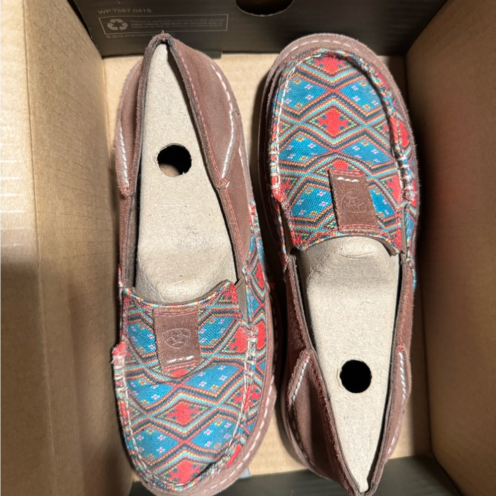 Ariat Women's Brown and Blue Slip-On Shoes
